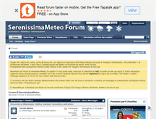 Tablet Screenshot of forum.serenissimameteo.it